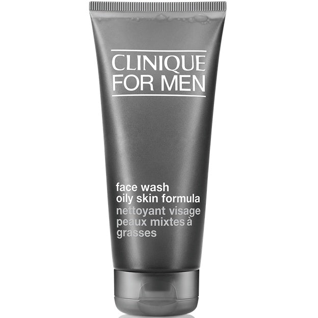 Clinique for Men face wash tube on a white background