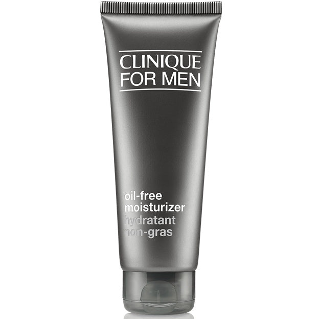 Clinique for Men oil-free moisturizer tube on a white background