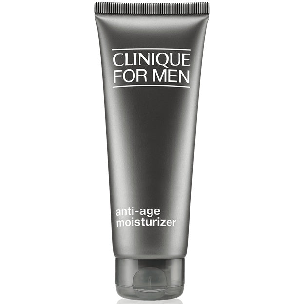Clinique for Men anti-age moisturizer tube on a white background