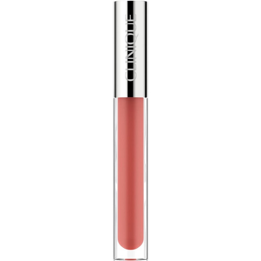 Clinique lip gloss in a clear tube on a white background