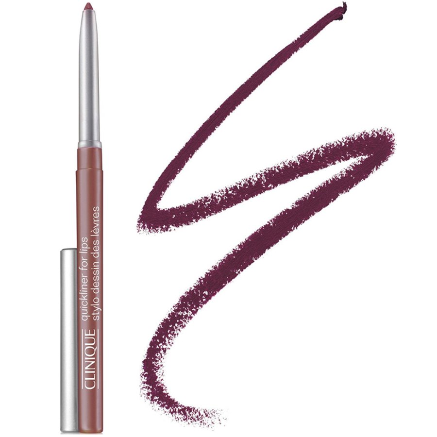 Clinique lip liner with a swatch on a white background