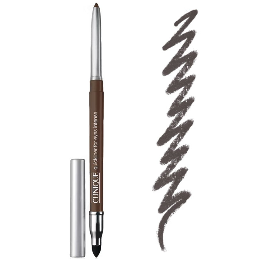 Eyeliner pencil with a wavy line on a white background
