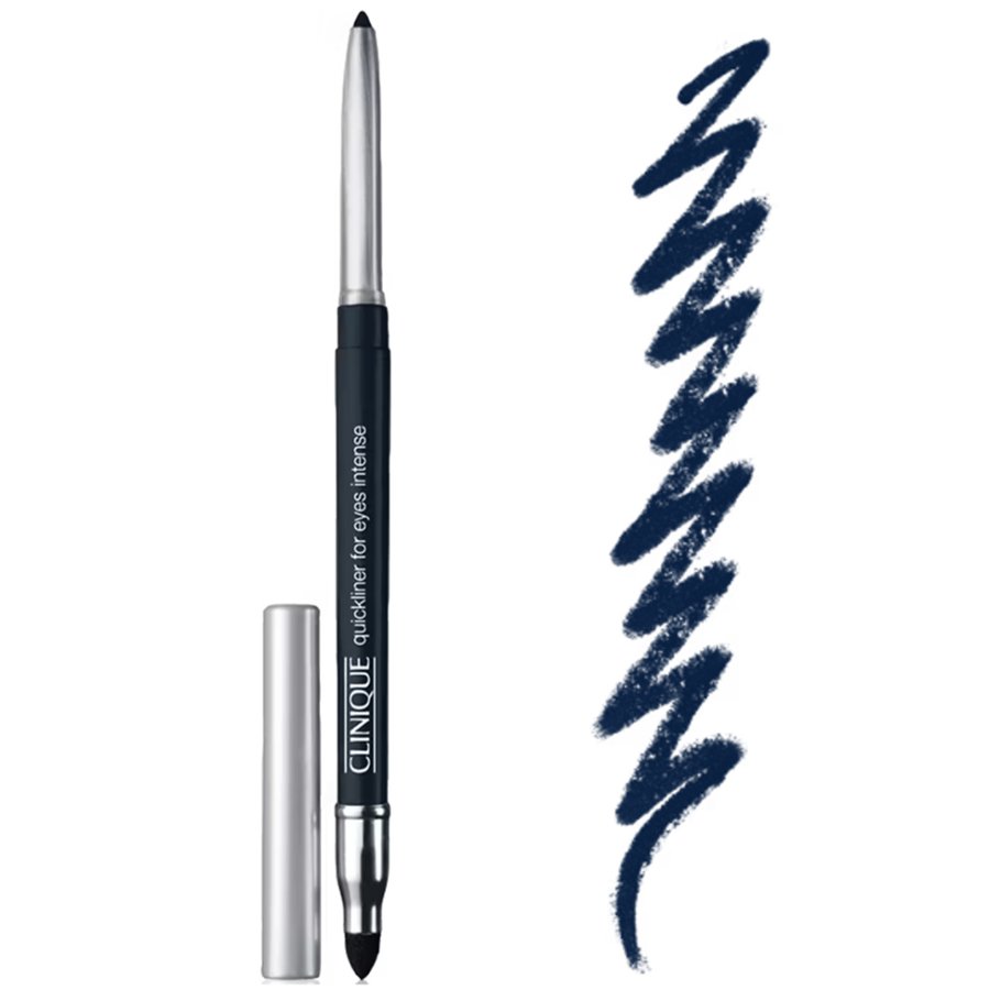 Clinique eyeliner pen with a sample swatch on a white background