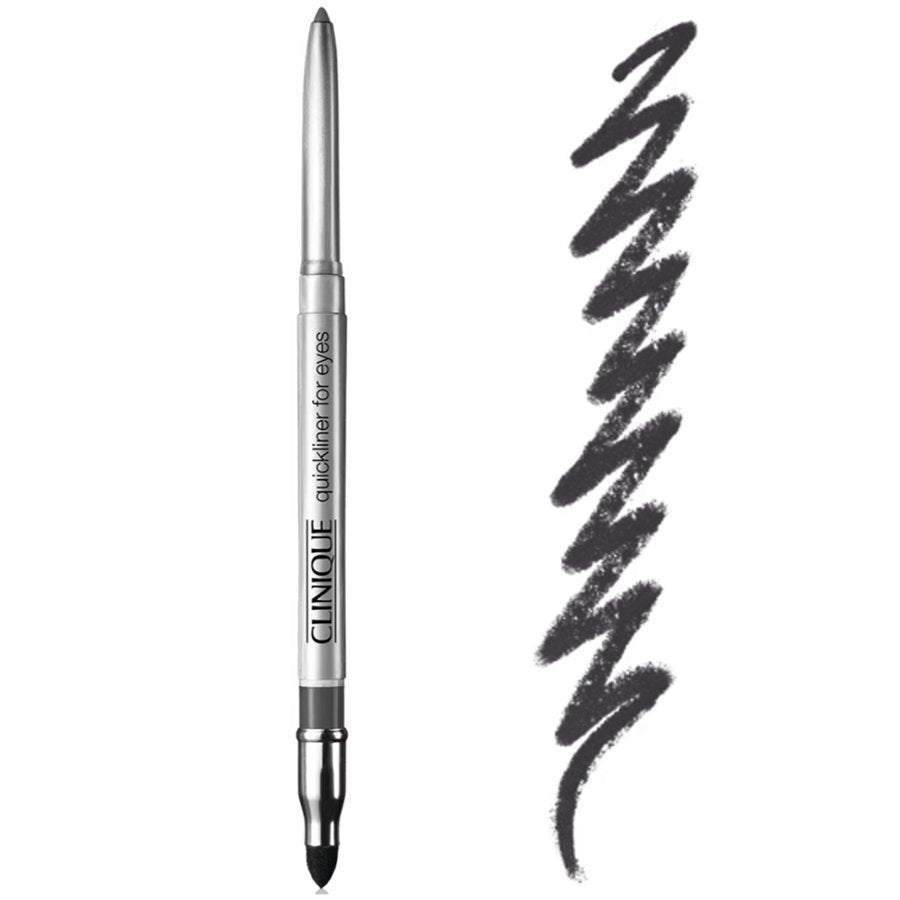 Clinique eyeliner pen with a sample line on a white background