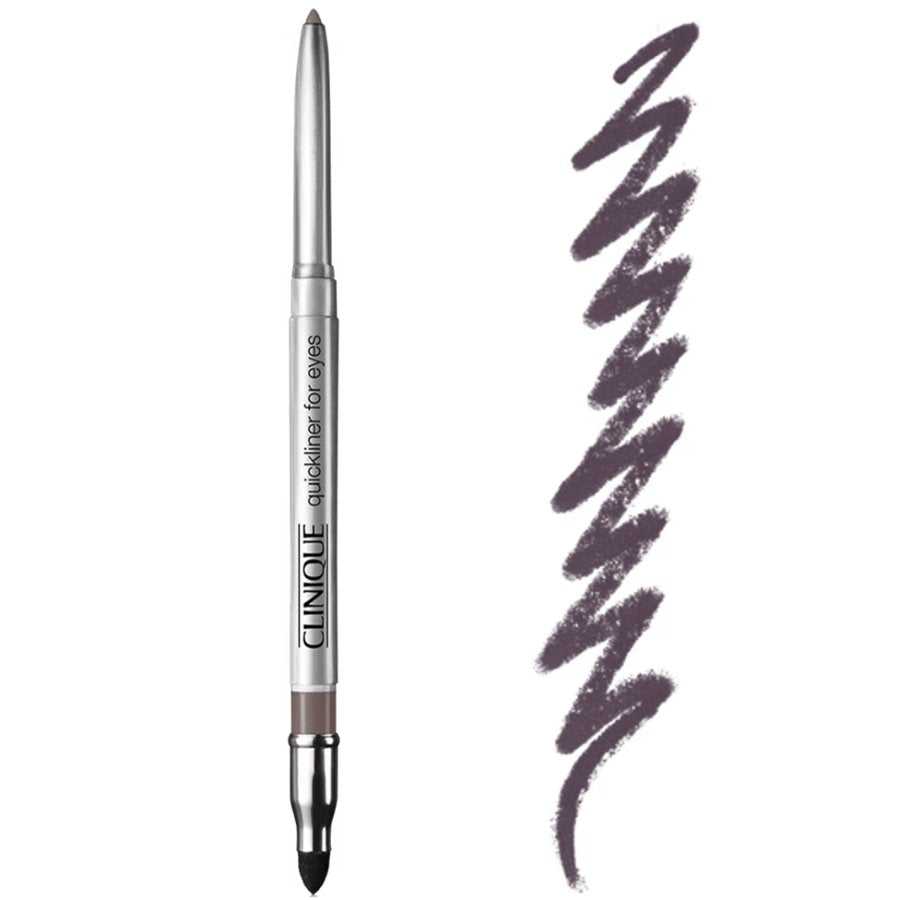 Clinique eyeliner pen with a sample line on a white background