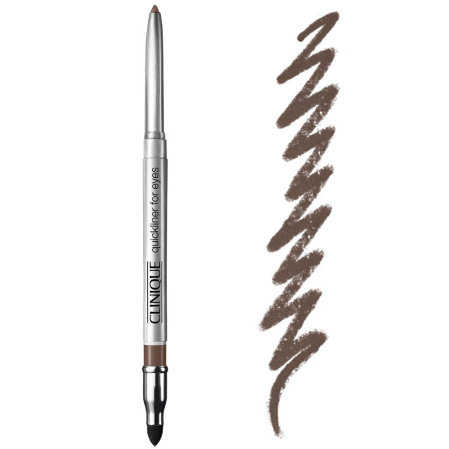 Clinique eyeliner pen with a brown line on a white background