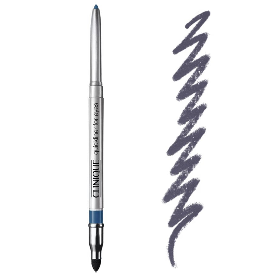 Clinique eyeliner pen with a sample line on a white background