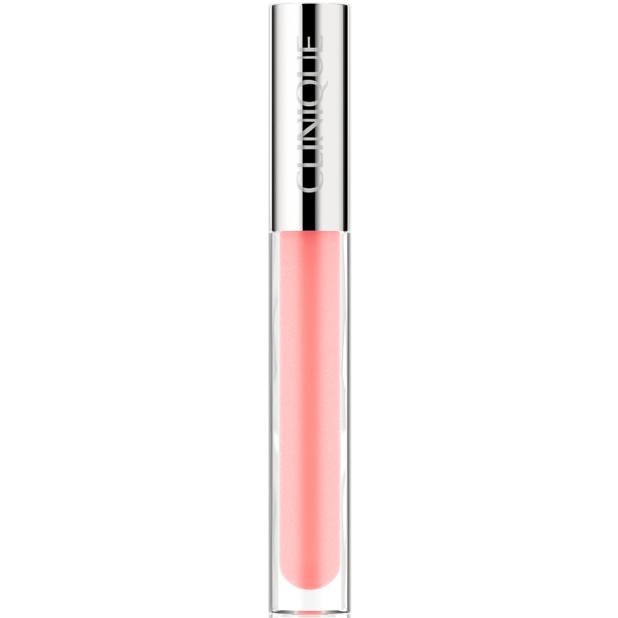 Clinique lip gloss in a clear tube on a white background