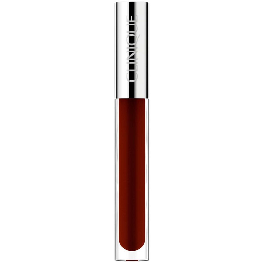 Clinique lip gloss in a clear tube on a white background