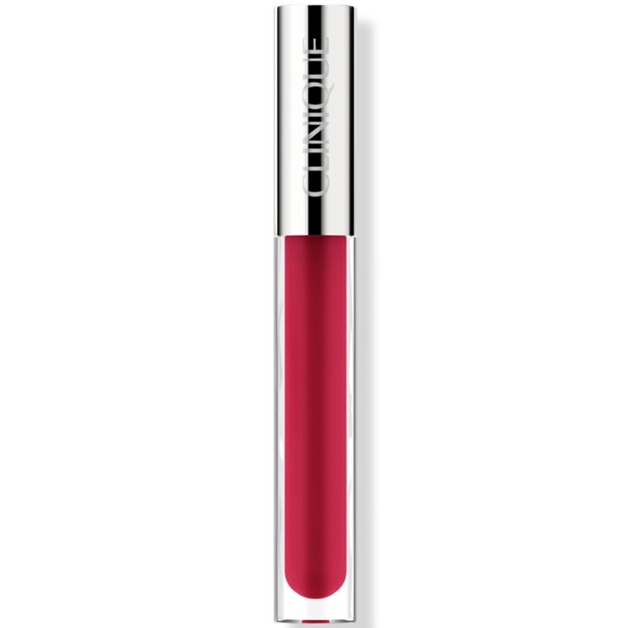 Clinique lip gloss in a clear tube on a white background