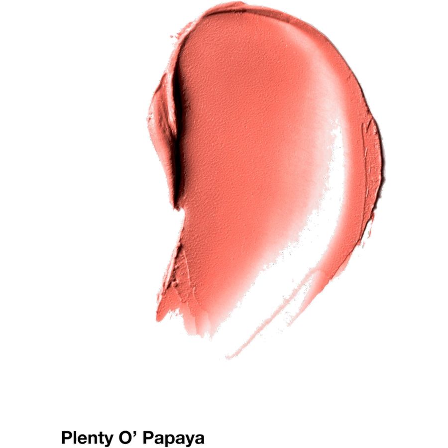 Close-up of a swatch of Plenty O' Papaya on a white background