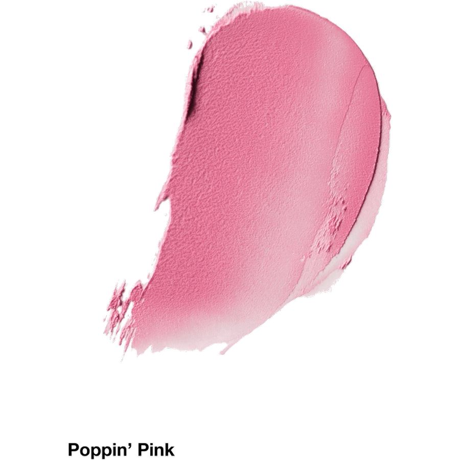 Close-up of a swatch of Poppin' Pink on a white background