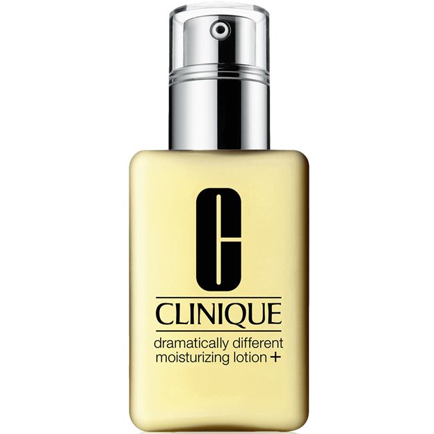 Clinique moisturizing lotion bottle on a white background