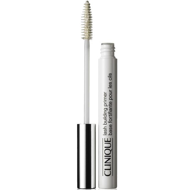 Clinique lash building primer with applicator on a white background