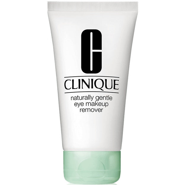 Clinique Naturally Gentle Eye Makeup Remover tube on a white background