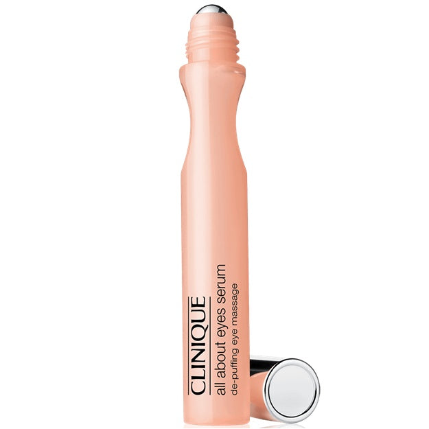 Clinique eye serum bottle on a white background