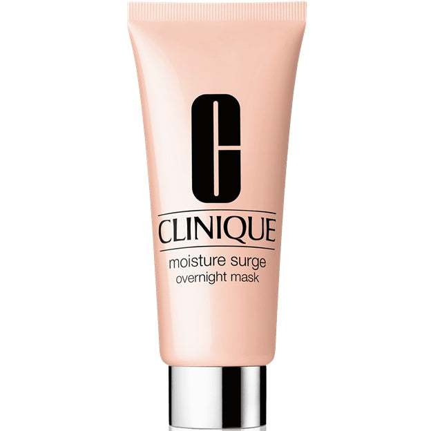 Clinique moisture surge overnight mask tube on a white background