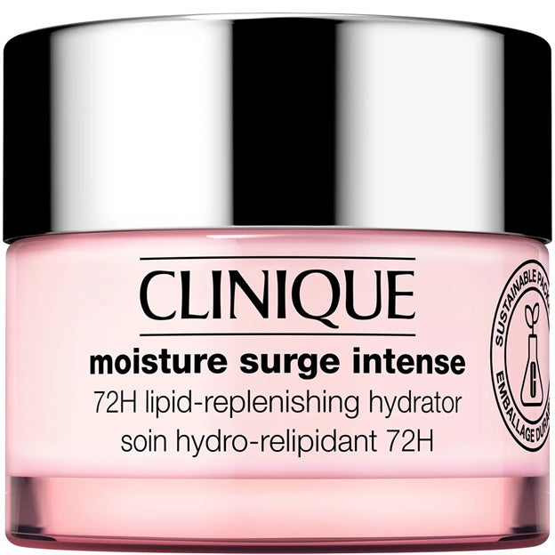 Clinique moisture surge intense hydrator jar with pink body and silver lid