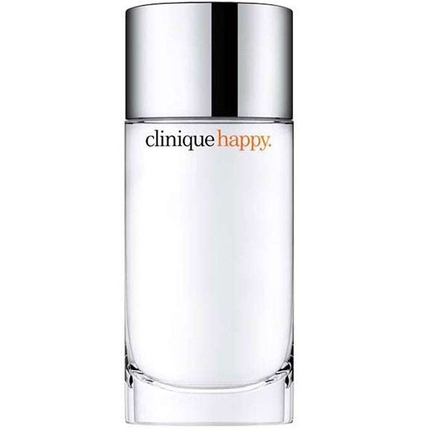Clinique Happy perfume bottle on a white background