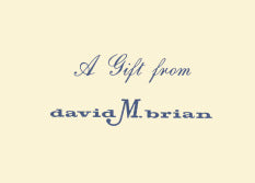 Gift tag with 'A Gift from david M. Brian' text on a beige background
