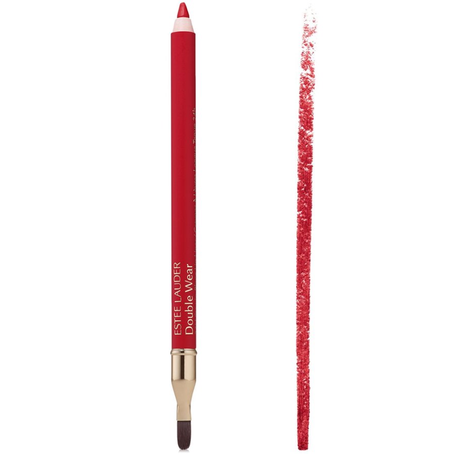 Estée Lauder Double Wear lip liner pencil with color swatch on white background