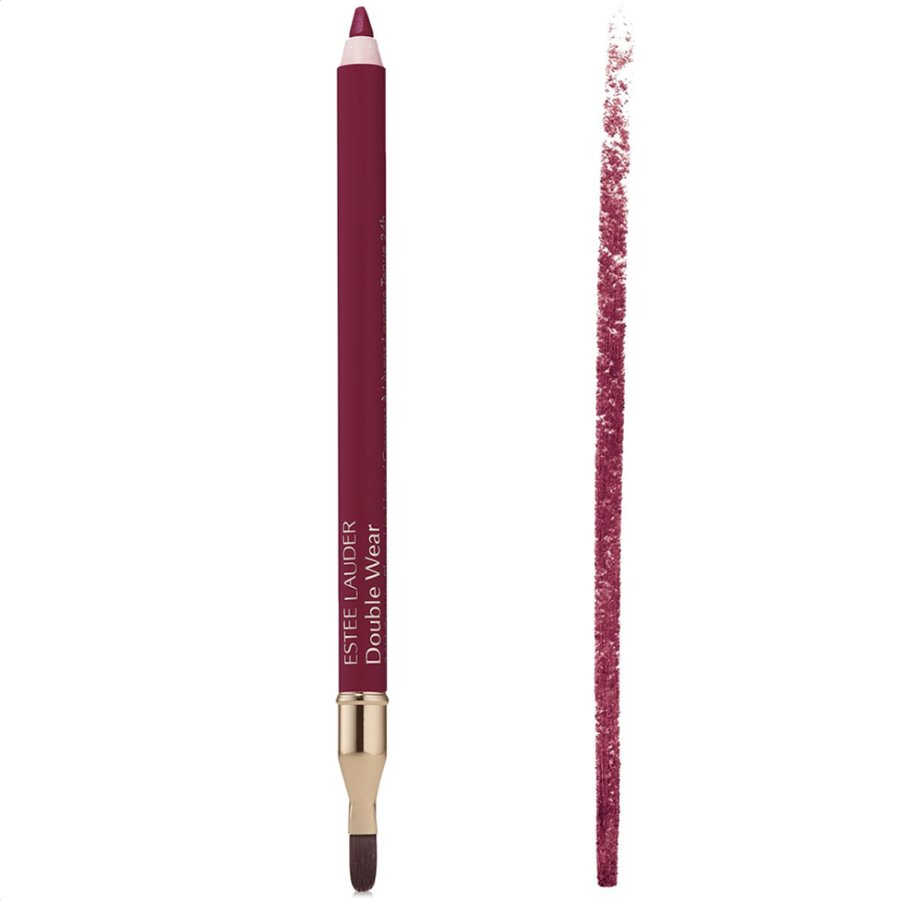 Estée Lauder Double Wear lip liner pencil with color swatch on white background