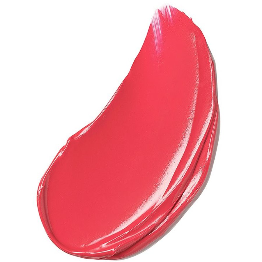 Red lipstick swatch on a white background