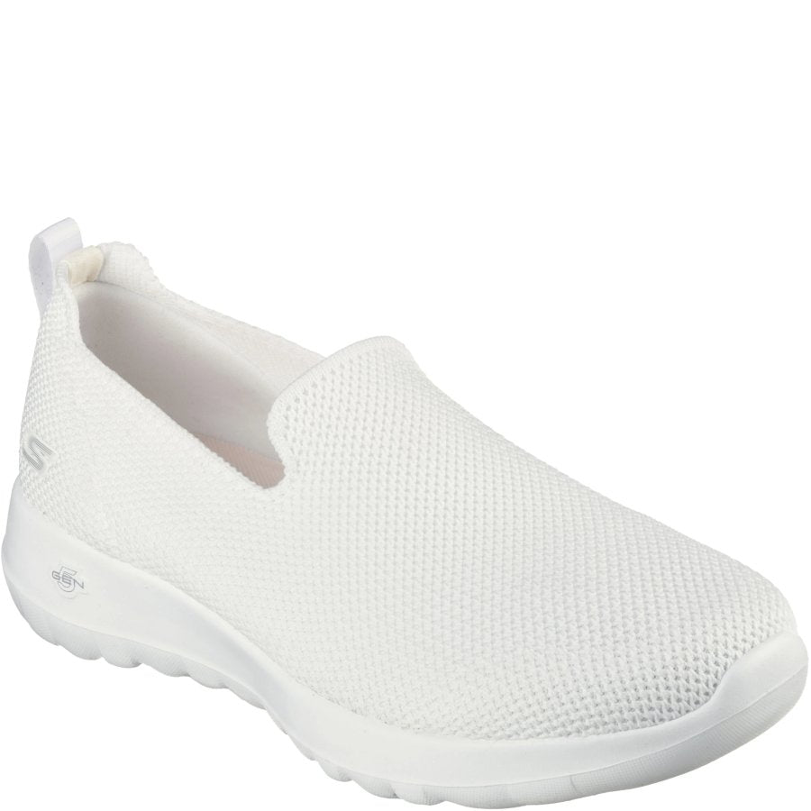 White slip-on shoe on a white background